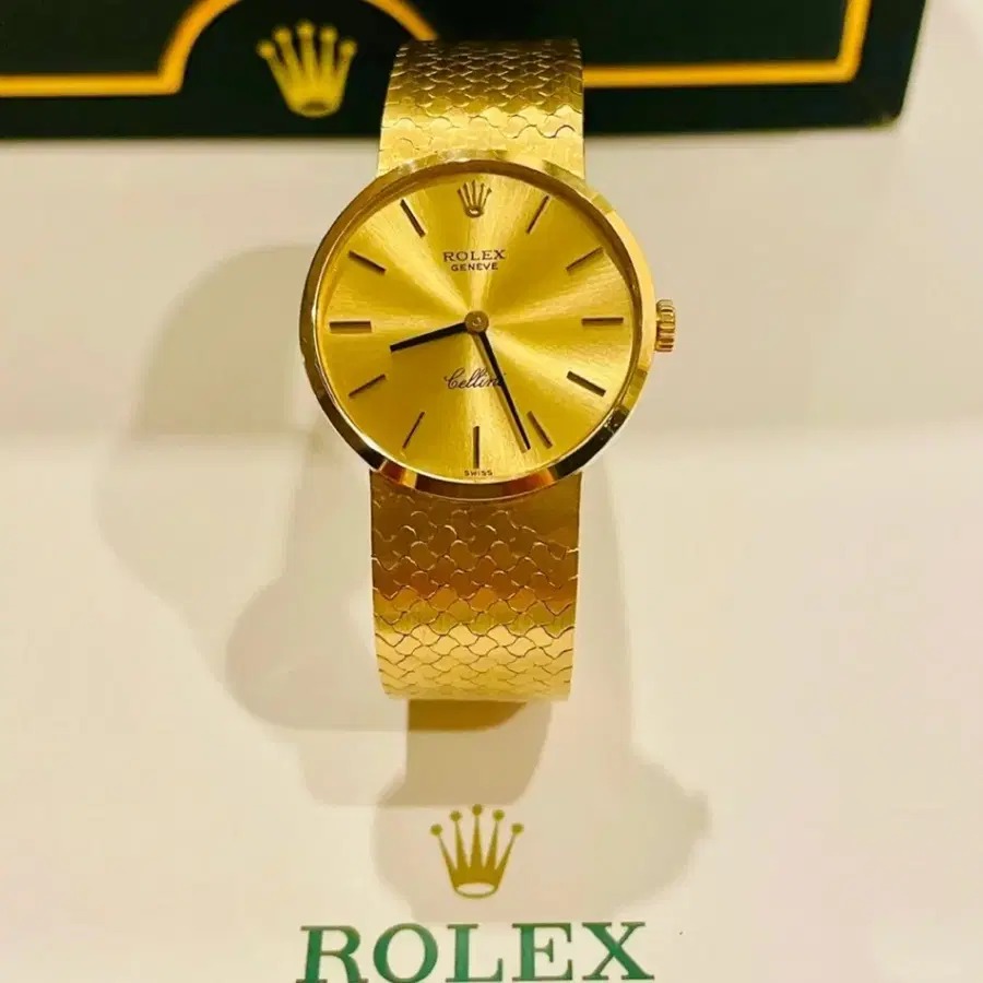 ROLEX 롤렉스 첼리니 18K 금 시계 26mm