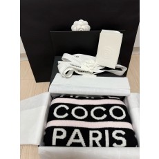 샤넬24A coco paris 캐시미어 머플러 블랙/베이비핑크 새상품